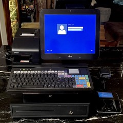 POS Complete Till System Cash Register Touchscreen Scanner Debit Reader