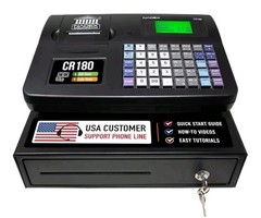 Nadex CR180 Electronic Cash Register, Steel Cash Drawer Compact Design FREE SHIP