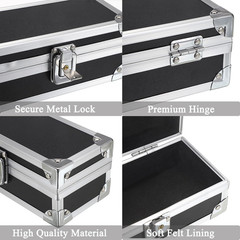 Cash Box with Lock, Aluminium Alloy Money Box for Cash Lockable Money Storage Bo