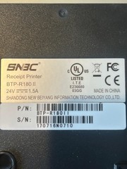 SNBC BTP-R180II Thermal Receipt Printer POS USB Serial Ethernet w/ Power Supply