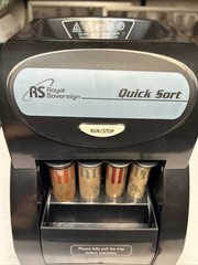 Royal Sovereign QS-1AC Quick Sort Coin Sorter Counter Machine Tested Works