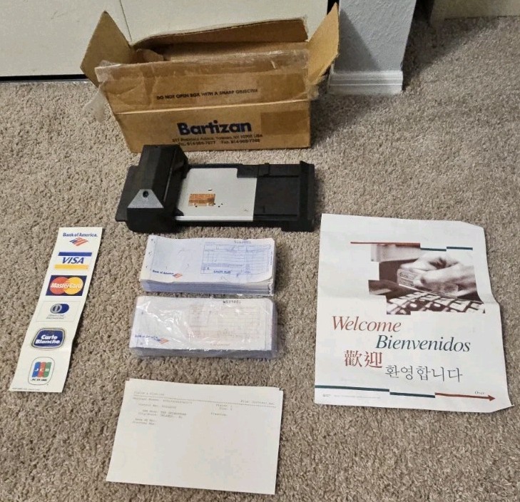 Bartizan CM 2020 Manual Credit Card Imprinter Addressograph ***W/Extras ***