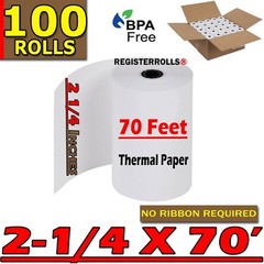 VERIFONE VX520 (2 1/4″ X 70′) THERMAL PAPER ROLLS 100 XL ROLLS FREE SHIPPING