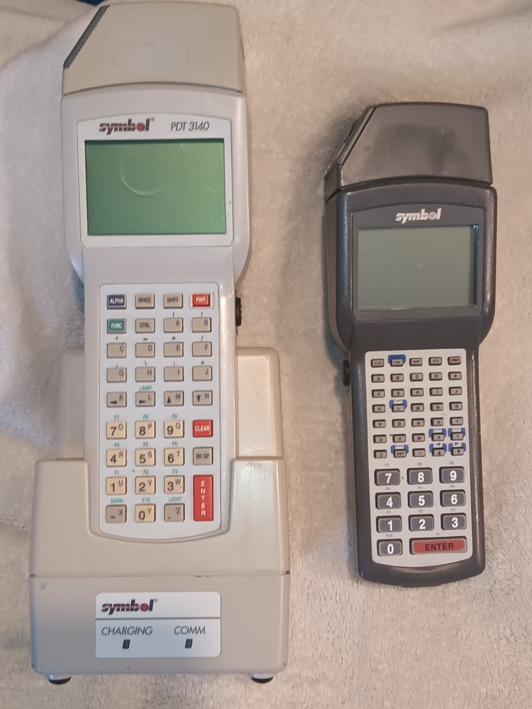 LOT OF 2 SYMBOL PDT3140 MOBILE PORTABLE HANDHELD SCANNER