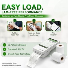 Clover Flex Thermal Paper – 2 1/4″ x 55′ – 50 Rolls BPA-Free