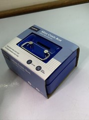 Mini Cash Box 125 X 95 X 60 mm Blue NEW