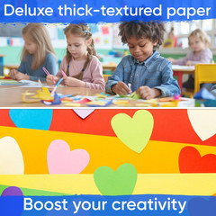 18″ X 1200″ (100 Ft) Usa-Made Multi-Color Construction Paper Rolls, 45 Lbs/66 GS