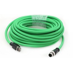4 Pin Ethernet Cable D-Coded to RJ45 Cat5e for Barcode Reader Sensor 15m PoE