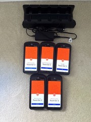 Lot of 5 Toast Go 2 Handheld POS Tablets TG200 with DTC200 Charging Dock