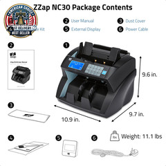 NC30 Bill Counter & Counterfeit Detector – Cash Money Currency Machine