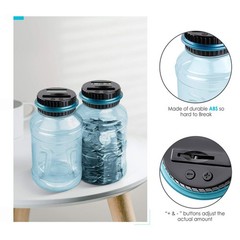 Large Digital Piggy Bank 1.8L Coin Counting Jar LCD Display For US Coins