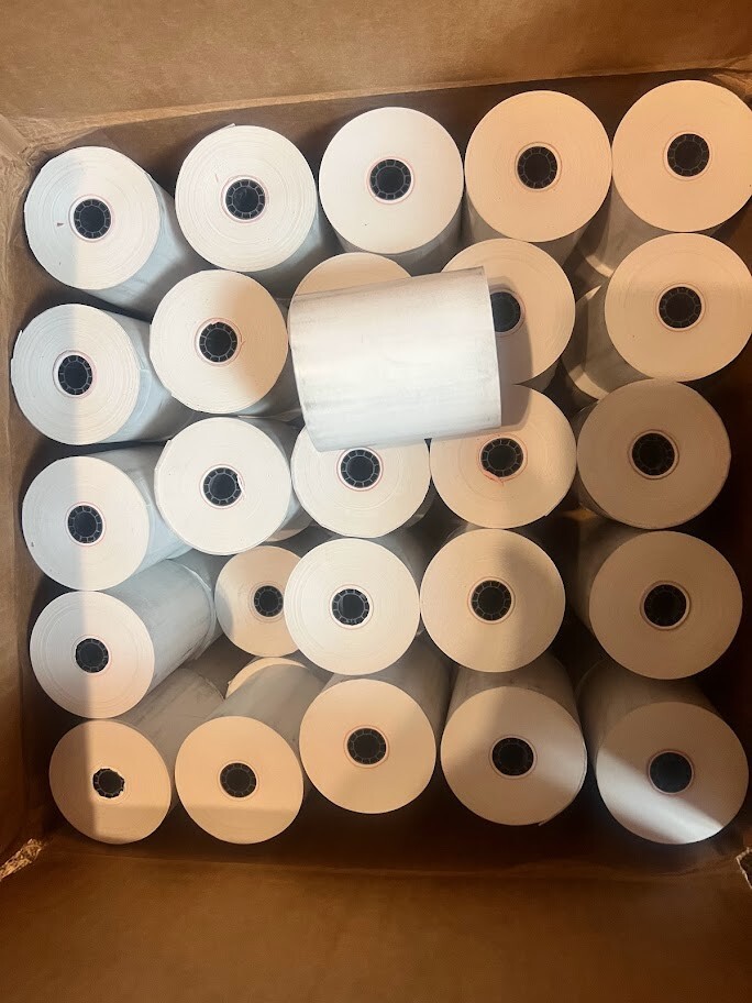 THERMAL RECEIPT ROLLS 3 1/8 [80mm] [3.125 x 230′] – 25 Rolls/BRAND NEW