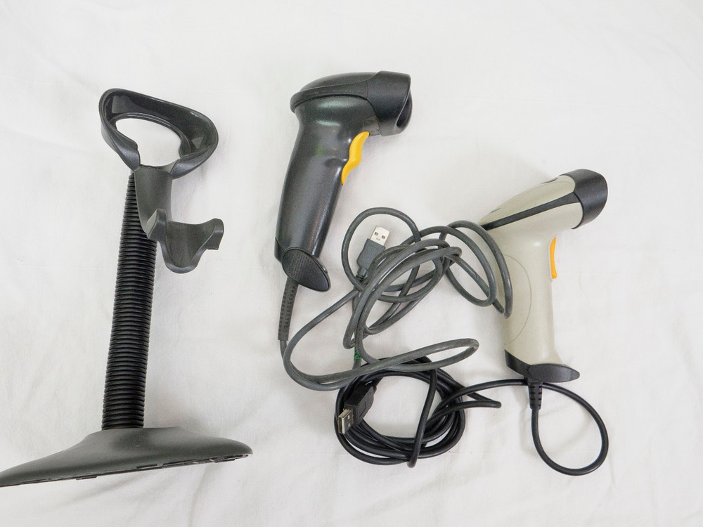 Lot of 2 Symbol Handheld Barcode Scanners, 1x LS 4000i N410 ? and one unknown