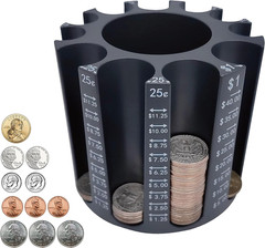 Coin Counter Change Sorter｜Pen & Pencil Holder as Desk Organizer｜Piggy Bank for