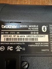 Brother RuggedJet RJ-4230B 4in Direct Thermal Mobile POS Printer Bluetooth USB
