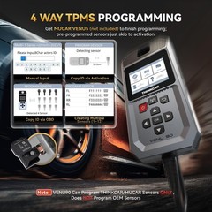 VENU90 TPMS Sensor Programming Tool OBD2 Scanner 315/433MHz Diagnostic