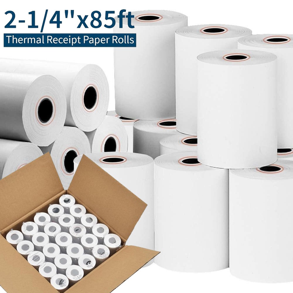 50 Rolls 2 1/4″ x 85′ Thermal Receipt Paper Case POS Cash Register Free Shipping