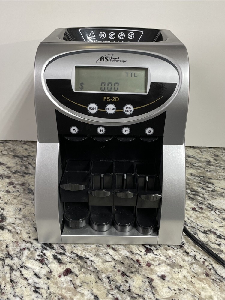 Royal Sovereign Electric Coin Sorter FS-2D Black without tubes