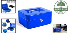 Portable Cash Box with Multiple Compartments and Durable Steel Construction