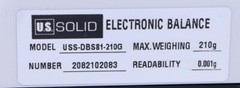 U.S. USS-DBS81-210G 210g SOLID ELECTRONIC BALANCE