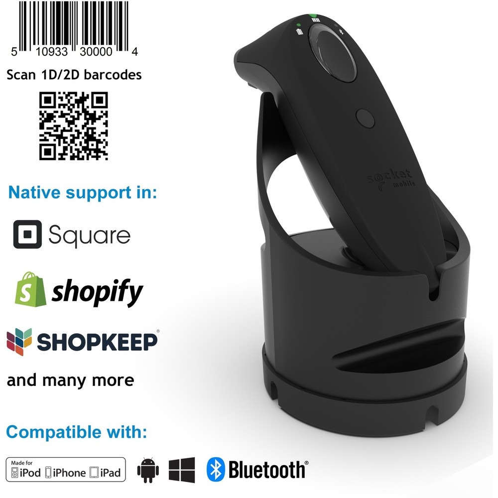 Socket CX38112571 S740 Barcode Scanner Black w/ Dock