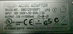 Janam CKT-P1-001U AC DC Transformer Cable Adapter Power Supply 12v 1500mA 1.5A