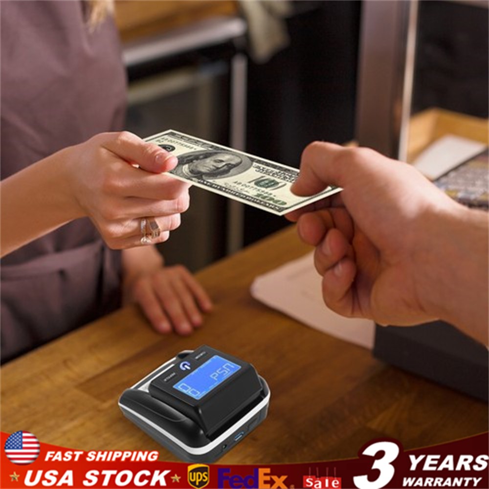 Money Counter Machine portable Counterfeit Detection Bill Counter with UV/MG/IR