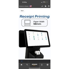 Multzo M9A All-in-one POS System With Dual 15.6” Touchscreen & Built In 58mm