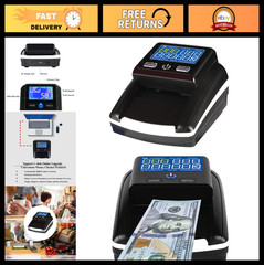 Portable Counterfeit Bill Detector Machine – 4-Way USD & Euro Counting, UV/IR/MG