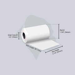 BPA-Free Thermal Paper Rolls 2-1/4″ x 50′ – 50 Rolls, Inkless Printing