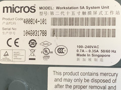 Micros Workstation 5A POS Touchscreen Terminal/STAND 400814-101C & Epson TM-T88V