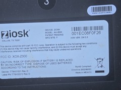 lot of 2 ZiOSK POS AH-3000 Terminal W Display NO BATTERY