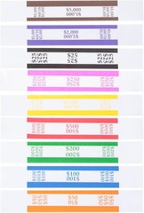 Money Band Bundles Self Sealing Currency Straps Assorted 720 Count