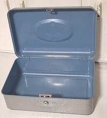 Utilco Cash Box, Vintage Union Steel, No Key