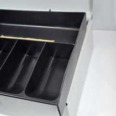 Vintage Rockaway Metal Cash Lock Box+Removable Cash Drawer NO LOCK-11″ x 8″ x 4″