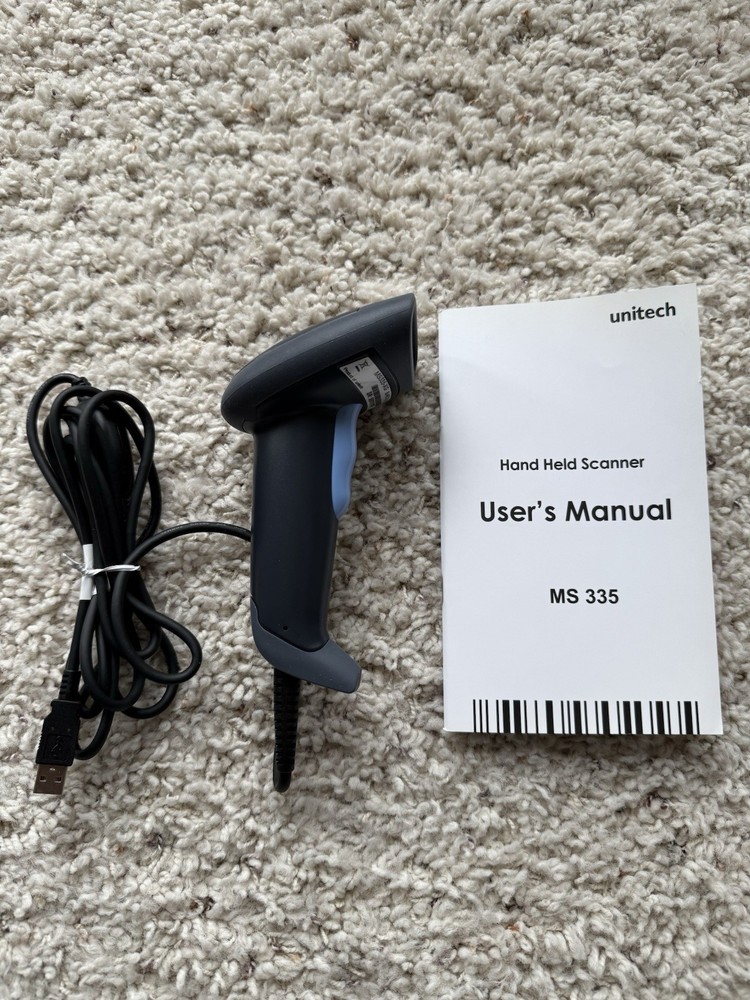 Unitech MS335-XG Handheld CCD Barcode Scanner w/Manual ~USED ONCE