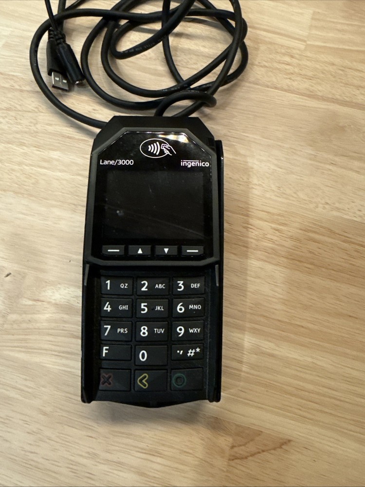 Ingenico Lane/3000 Payment Terminal Credit Card Touch with USB Cable Working