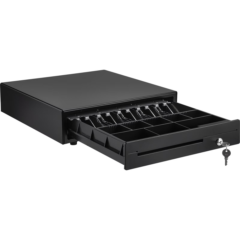 Cash Drawer 16″ Cash Register POS System 3 Unlocking Ways RJ11/RJ12 Square