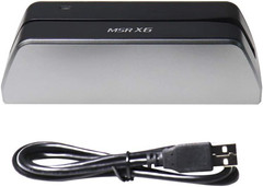 MSR X6 Swipe Card Reader Writer 3-Track USB MSRX6 Compatible W/ MSR206 MSR605X M
