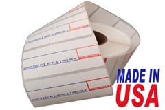 CAS 8000 Printing Scale Label, 58 x 30 mm, UPC12 Rolls Per Case Made in USA