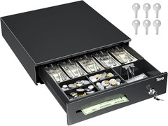 16″ Cash Register Drawer with 6 Bill & 4 Coin Tray for POS Systems