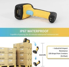 NETUM Upgraded QR Industrial Bluetooth Barcode Scanner with Charging Dock, (H3)