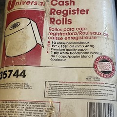 Universal Bond Paper Rolls 1.75″x138′ for POS/Calculator UNV35744 10 Rolls White