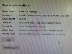 4900-786 Toshiba Compact Terminal, Iron Grey, 16GB Memory 256GB SSD HDD
