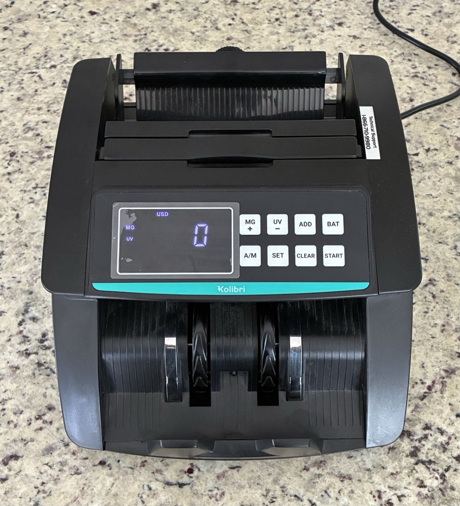 Kolibri Automatic Bill Counter Money Counterfeit UV MG IR Detector 1500 bill/min