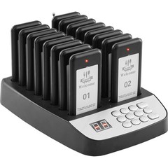 VEVOR Restaurant Wireless Pager System 16 Call Coasters Guest Queuing Calling