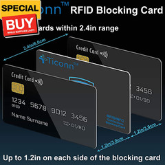 RFID Blocking Cards – 4 Pack, Premium Contactless NFC Debit Credit Card Passport