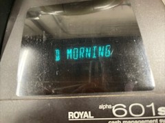 Royal Alpha 601 SC Cash Management Register Full Keys Powers Up Error Screen #1
