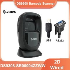 Zebra DS9308-SR00004ZZWW 1D 2D QR Code Desktop USB/RS232 Barcode Scanner w Cable