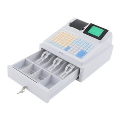 LCD Display Corded Cash Register Electric Cashier Cash Register w/Cash Drawer